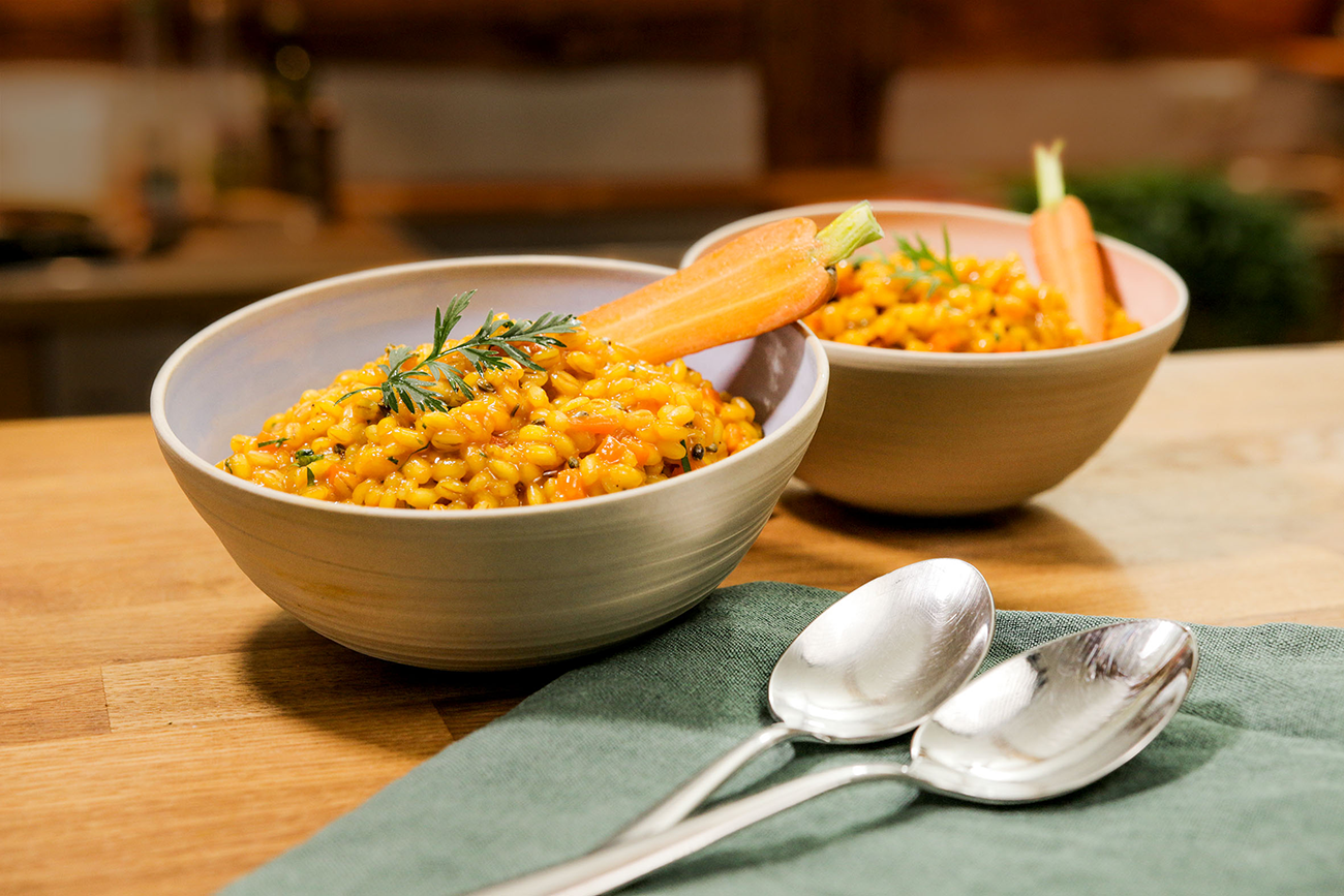 Karotten-Graupen-Risotto